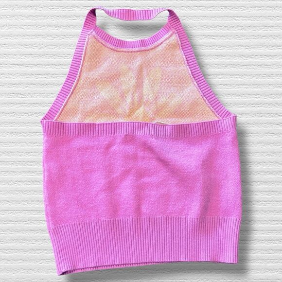 MM By My Michelle Pink Flower Daisy Crop Tank Top Retro Y2K Style Small Stretchy - Picture 4 of 7